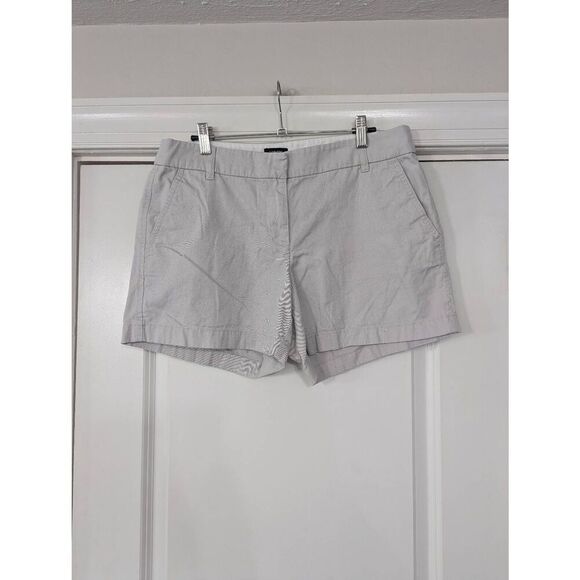 J. Crew (Factory ) 5" classic chino shorts women's‎ 8 gray preppy casual coastal - Picture 1 of 7